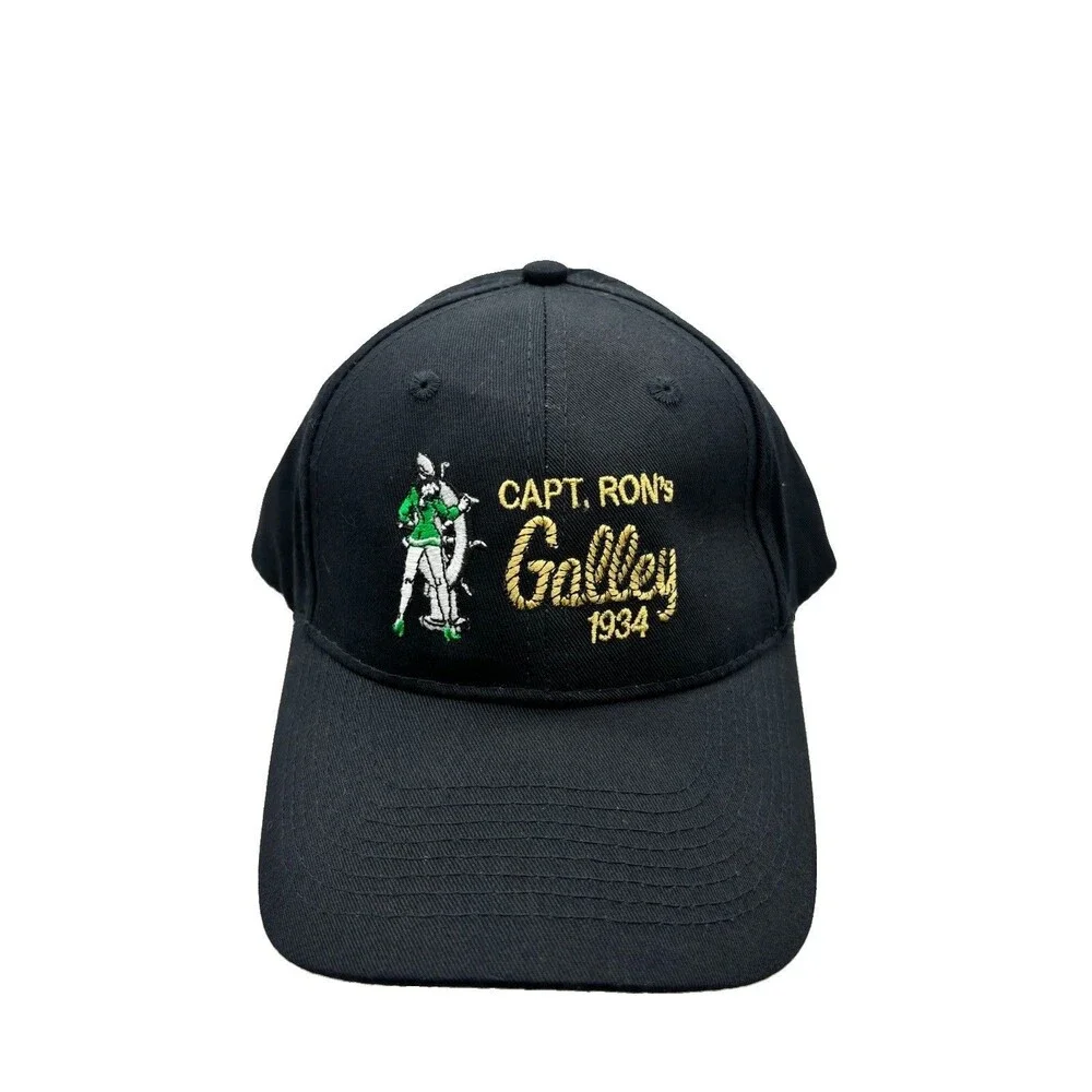 Capt Rons Galley 1934 Santa Monica CA Strapback Hat Black
